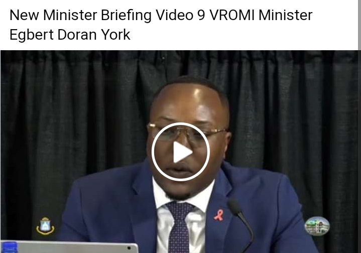 New Minister Briefing Video 9 VROMI Minister Egbert Doran York
